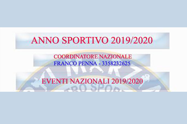 Eventi Nazionali Judo 2019-2020