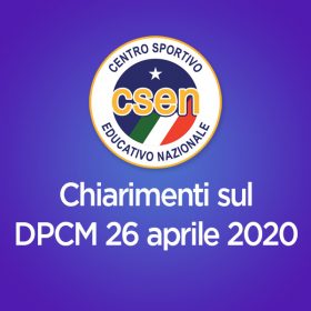 Chiarimenti Sul DPCM 26 Aprile 2020