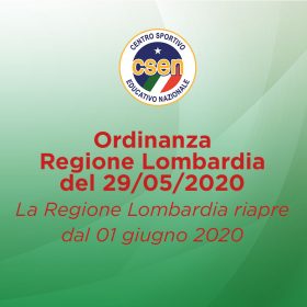 Ordinanza Regione Lombardia Del 29/05/2020: La Regione Lombardia Riapre Dal 01 Giugno 2020 Anche Le Palestre, Le Piscine, I Circoli Culturali E Ricreativi