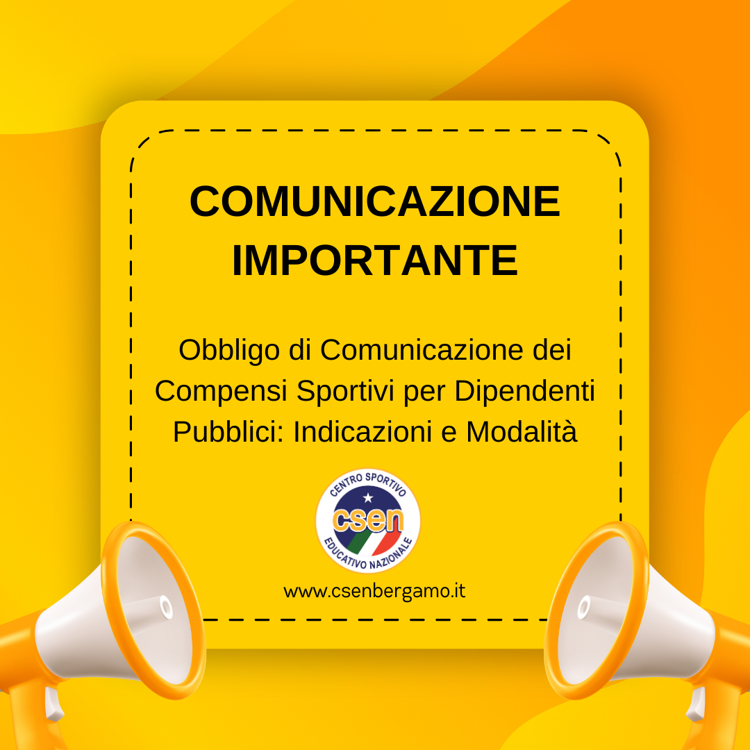 Dipendenti Pubblici: Comunicazione Dei Compensi Sportivi